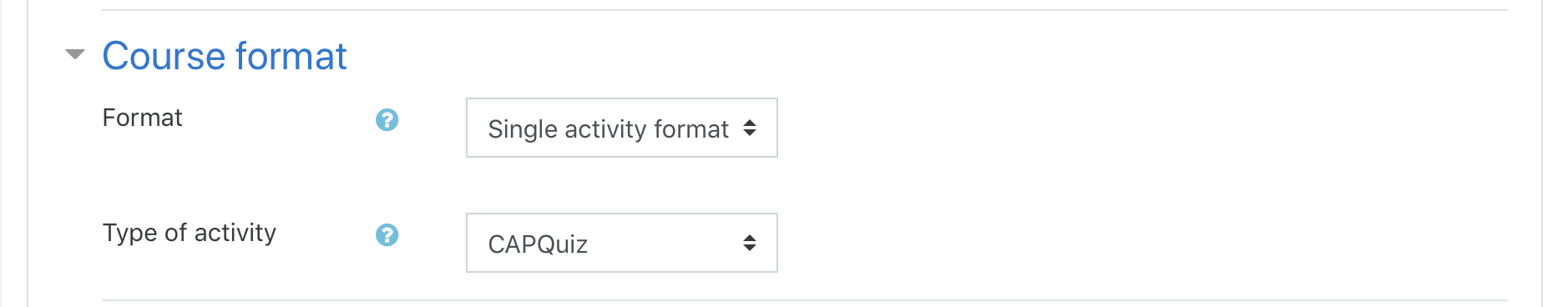 Course format