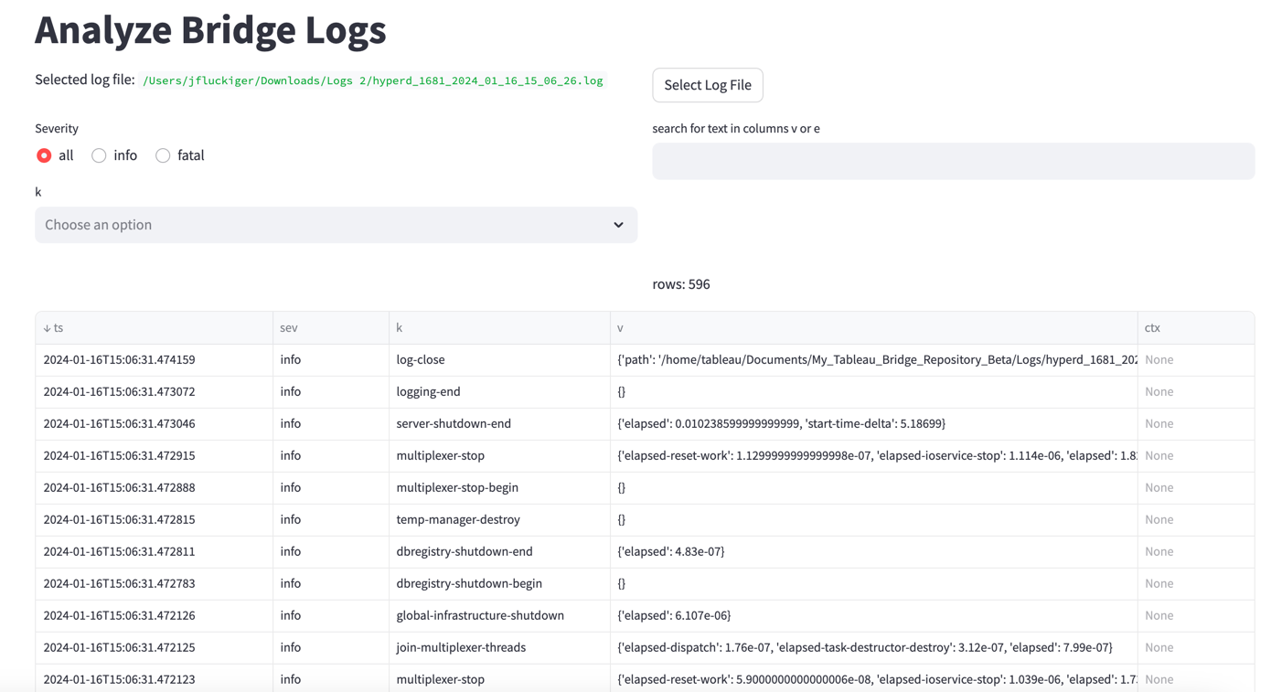 BridgeCTL Logs