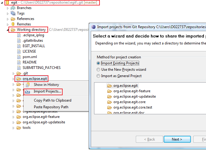 Image:Egit-0.11-ImportProjectsFromRepoView.png