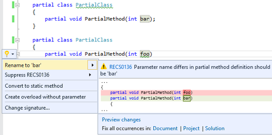 PartialMethodParameterNameMismatchAnalyzer