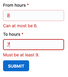 Related fields validators